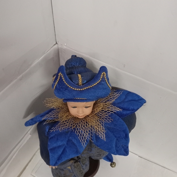 Delton Products Corp Fine Collectibles Porcelain Doll on Wooden Stand 16" - Picture 2 of 7